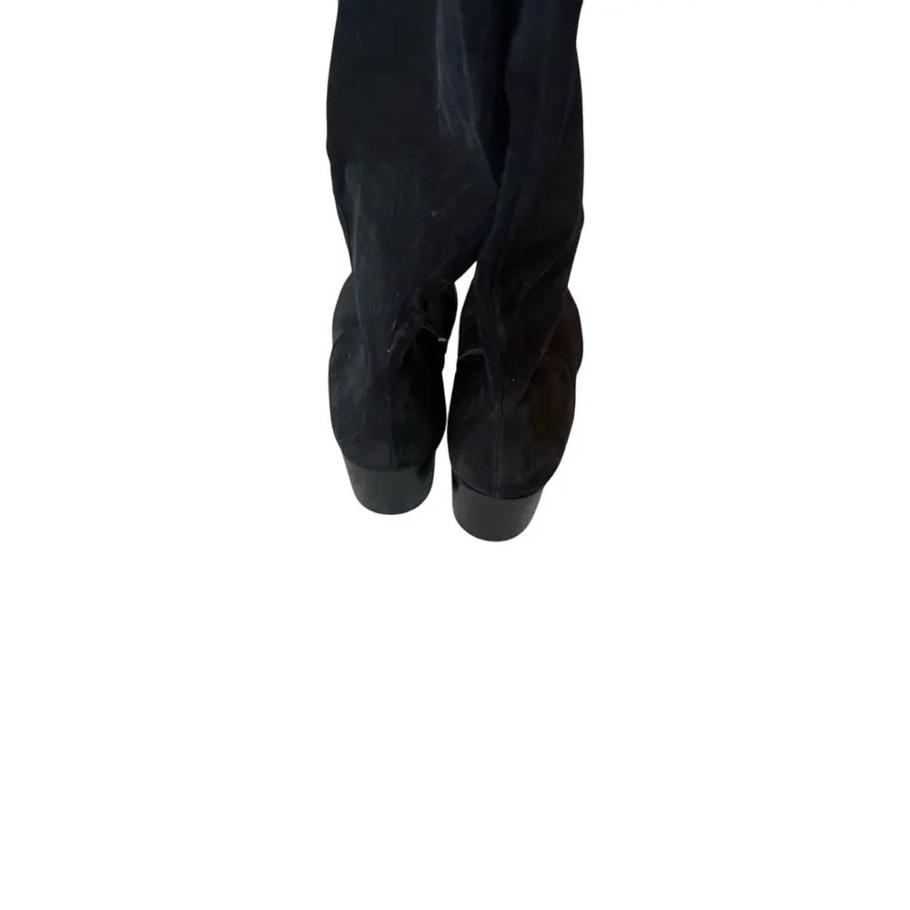Via Spiga Womens Black Suede Block Heel Sophies Over The Knee Boots Size 8.5